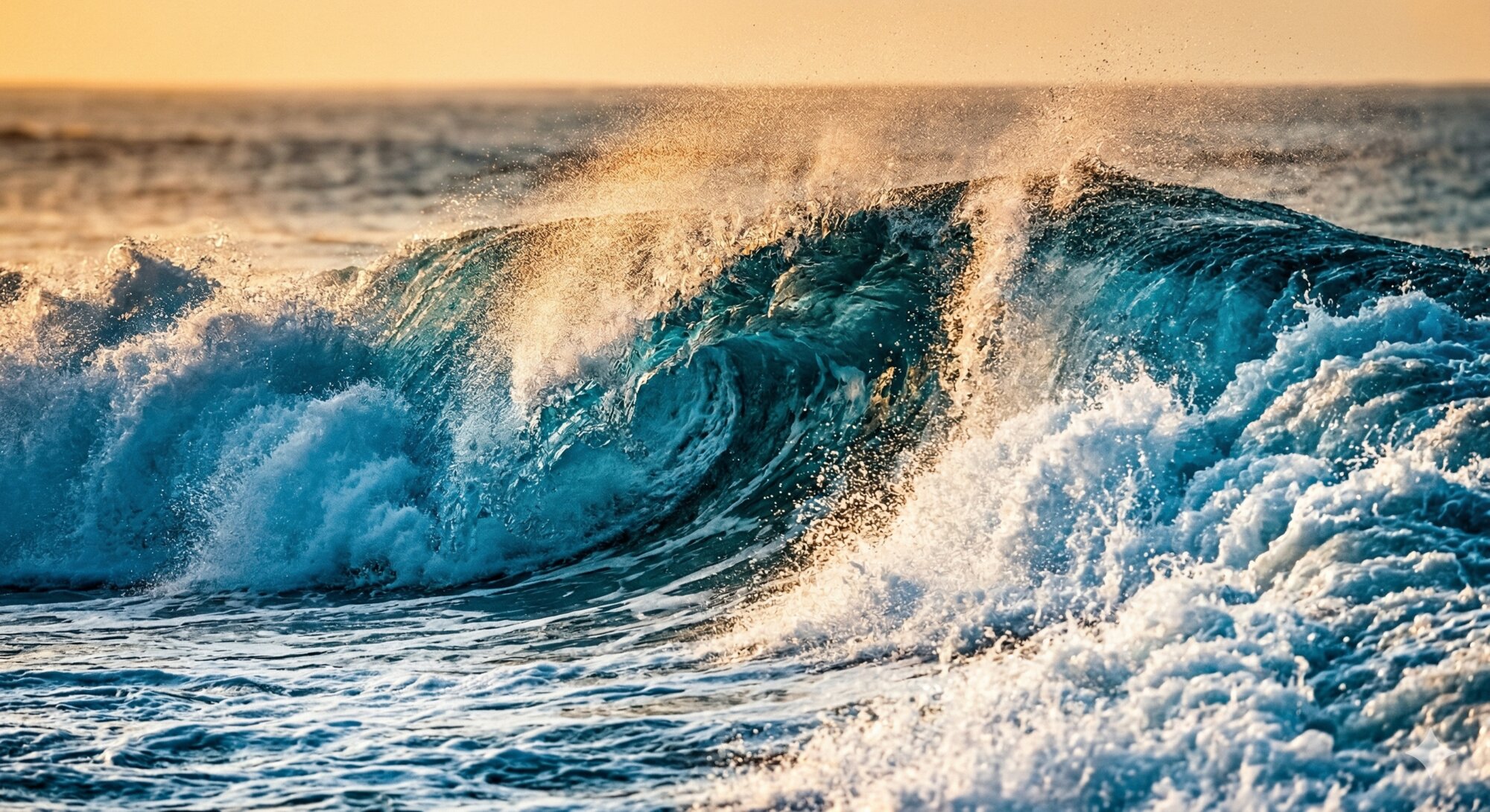 Ocean wave at sunset — KaliSurf